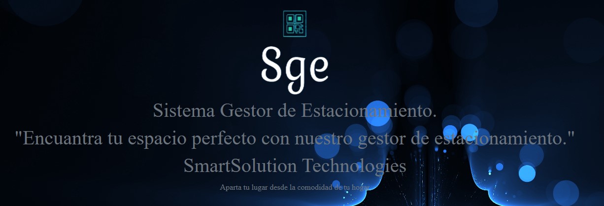 Pantalla principal del Sistema Gestor de Estacionamiento Inteligente